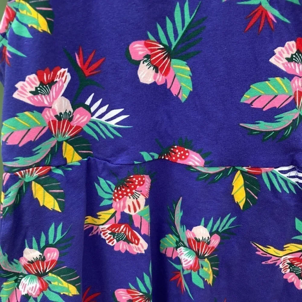 LITTLE GIRLS COTTON Tropical Print & Pink Pullover Dress Lot Size 6X